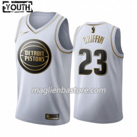 Maglia NBA Detroit Pistons Blake Griffin 23 Nike 2019-20 Bianco Golden Edition Swingman - Bambino